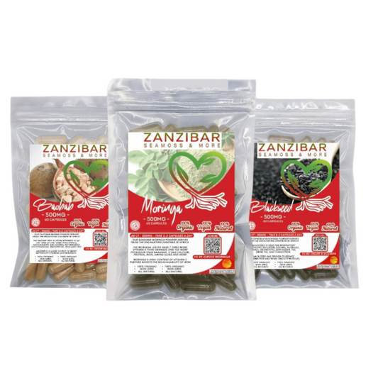 All Land Bundle - Moringa, Blackseed, Baobab (1 Month Supply)-Zanzibar Seamoss & More