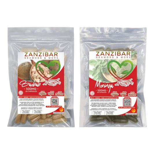 Vitamin C Bundle - Moringa, Baobab (1 Month Supply)-Zanzibar Seamoss & More