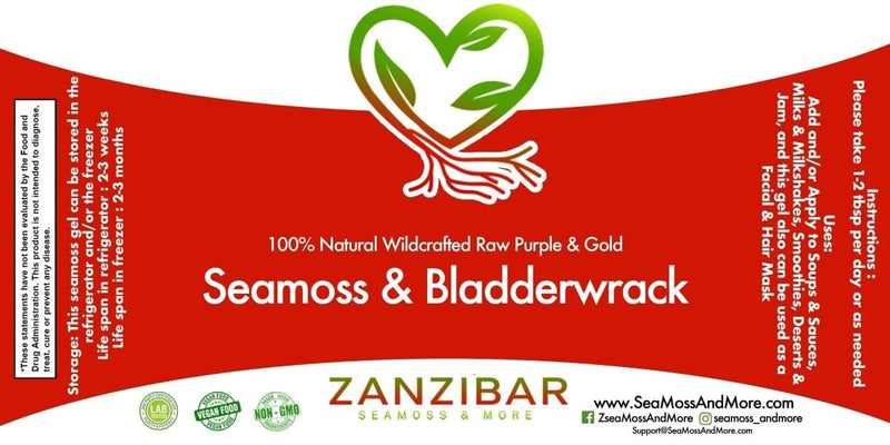 Zanzibar Seamoss Gel (16oz) (1 Month Supply)-Gel-Zanzibar Seamoss & More